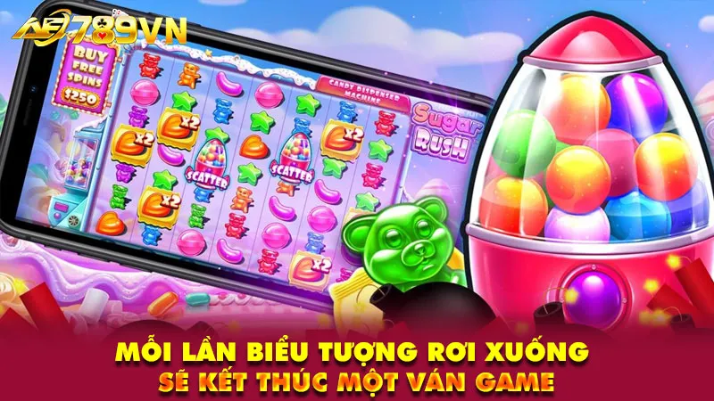 Mỗi lần biểu tượng rơi xuống sẽ kết thúc một ván game